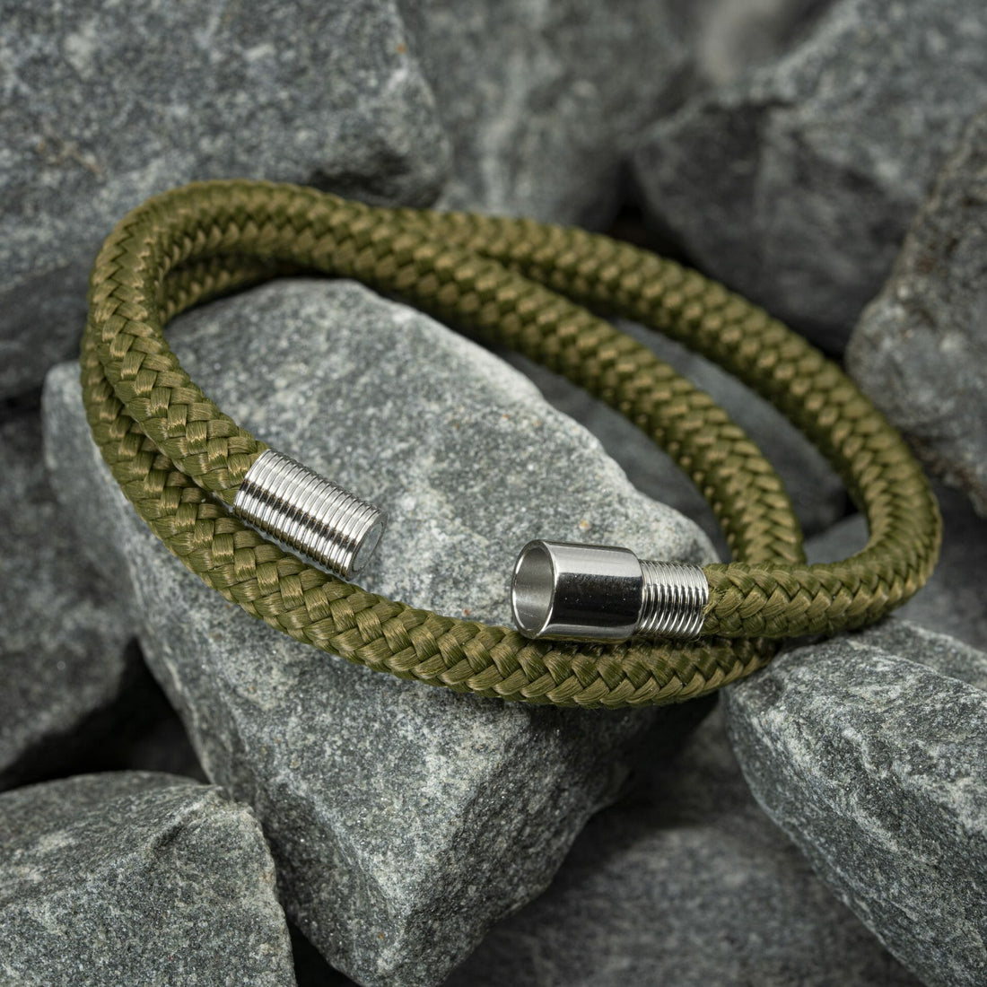 Shine armband - Grijs touw (zelf samenstellen)