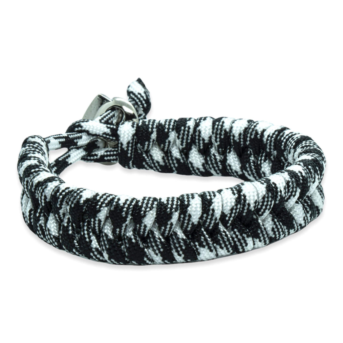 Zweedse staart armband - Zwart witte touw kleuren